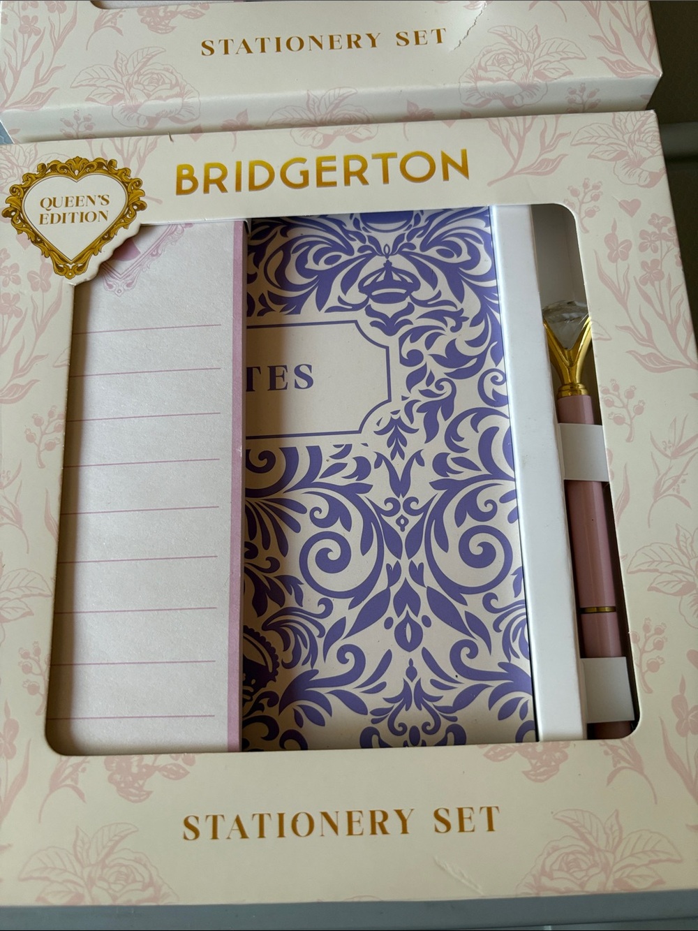 Bridgerton Queen's Edition Purple & Pink Stationery 2 new sets